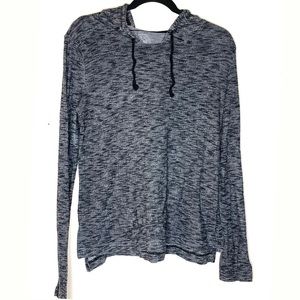 SO GREY/BLACK HOODIE SWEATER LARGE